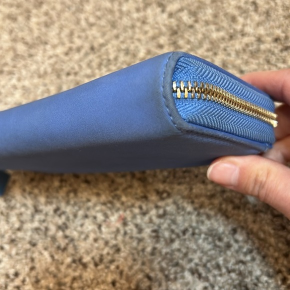 Kate Spade NY Blue Nylon Continental Zip Around Long Wallet - Picture 10 of 16